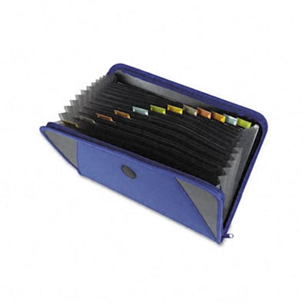 C-Line Products C-Line 48105 Expanding File/Portfolio  Zipper  13-Pocket Document File/Tabbed Dividers  Blue 48105